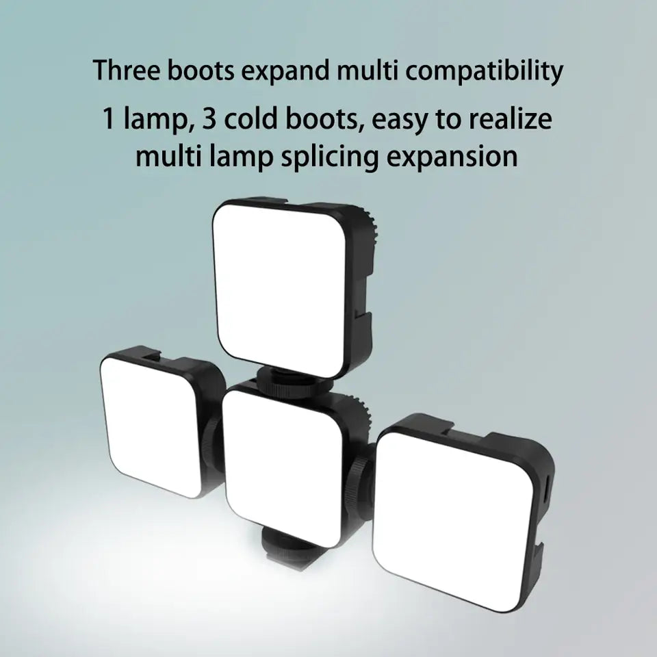 Phone Holder Photography Lighting Smartphone Video Kit Microphone LED Selfie Tripod Recording Handle Portable