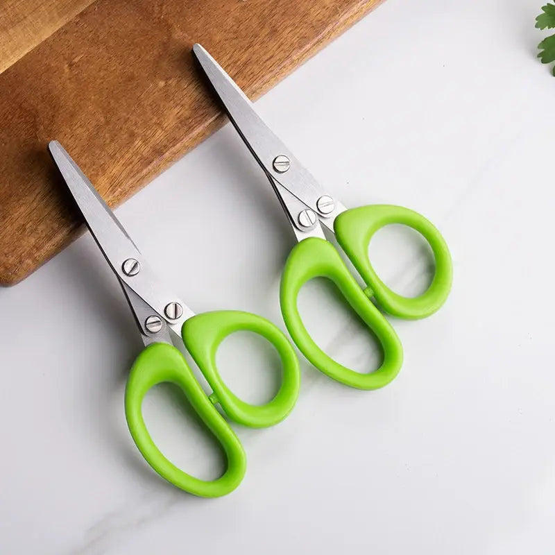 Muti-Layers Kitchen Scissors Stainless Steel Vegetable Cutter Scallion Herb Laver Spices Cooking Tool Cut Kitchen