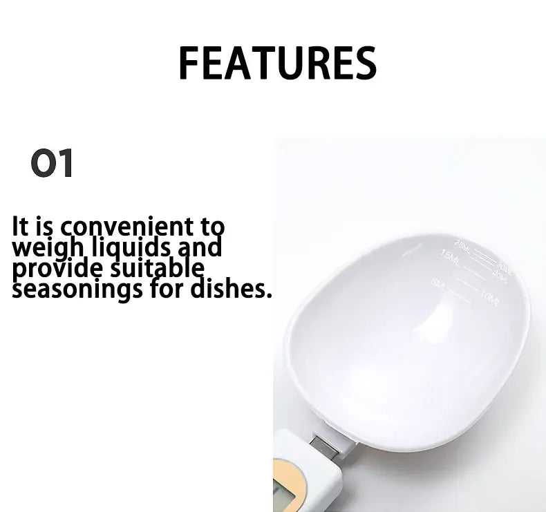 Electronic Kitchen Scale 500G 0.1G LCD Digital Measuring Food Flour Digital Spoon Scale Mini Kitchen Tool for Milk