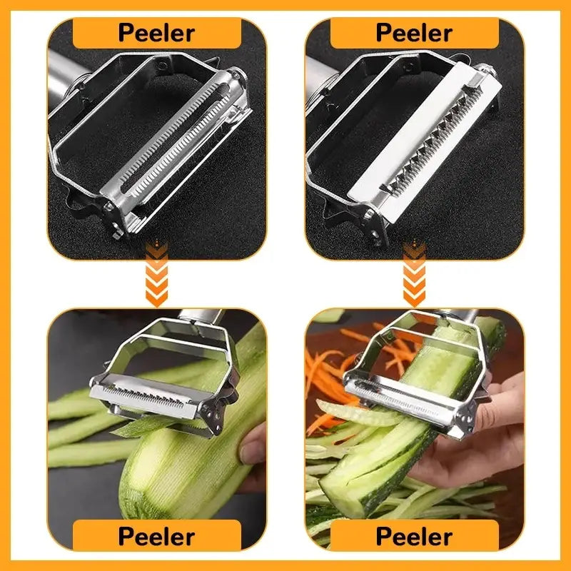 Multifunctional Kitchen Peeler Vegetable Fruit Peeler Stainless Steel Durable Potato Slicer Household Shredder Carrot