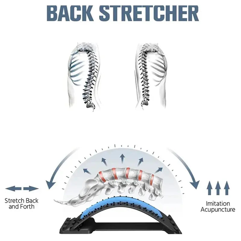 Adjustable Back Stretcher with Acupressure