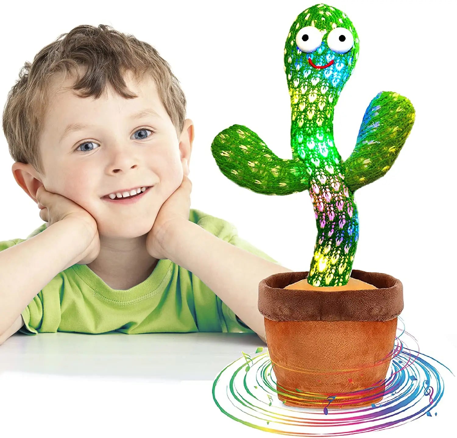 Dancing Cactus Plush Toy Doll Electronic Recording Shake with Song Funny Gift