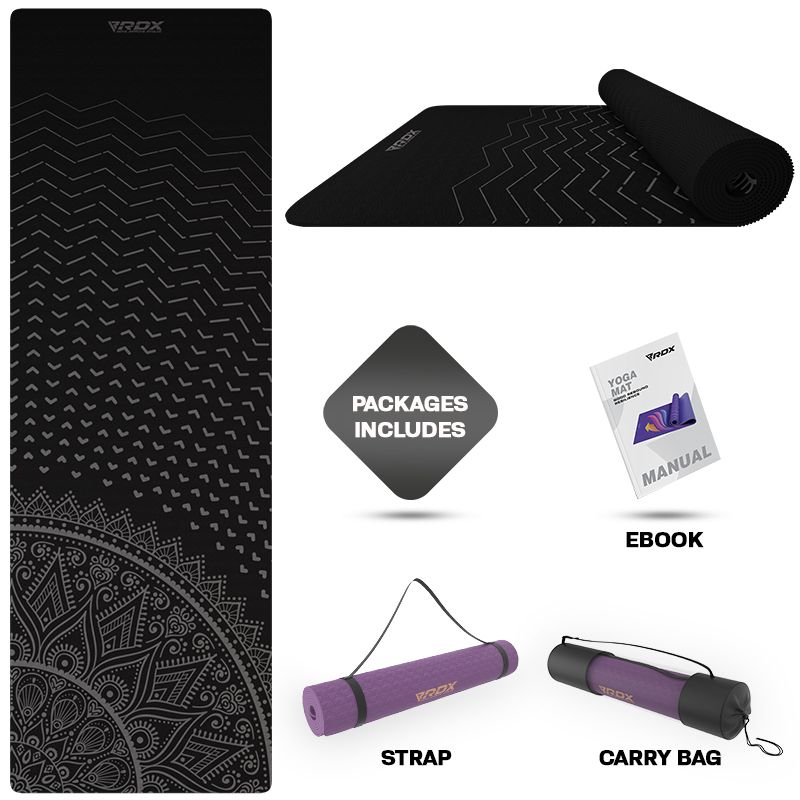 RDX D9 6mm PU Rubber Yoga Mat – RDX Sports