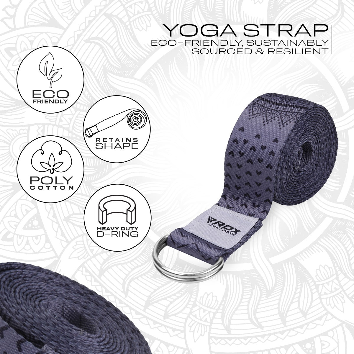 Yoga strap - Grey