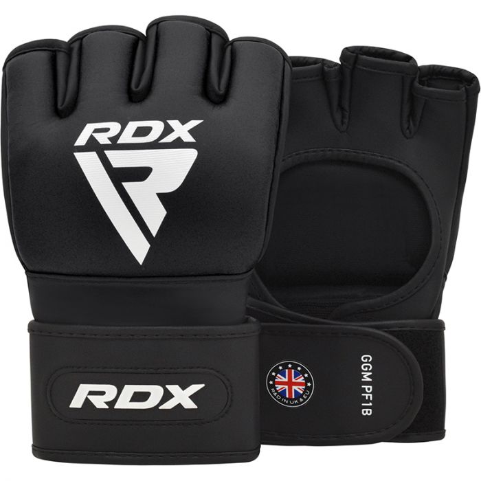 RDX - GUANTILLAS MMA F12 OPEN PALM GRAPPLING TRAINING - GGR-F12 - NEGRO L