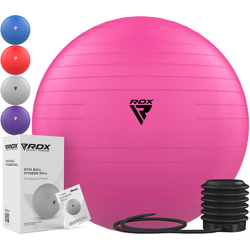 Pink Half Ball Balance Trainer - Half Yoga Ball with Resistance Bands  Handle and Jump Rope