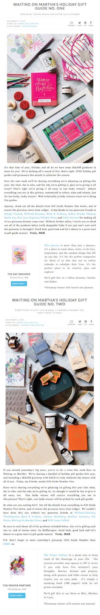 Waiting on Martha Blog | December 2016