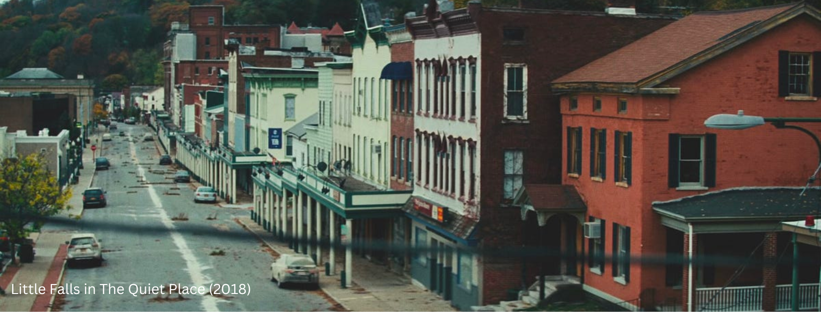 Little Falls Main Street featured in a scene of the movie "The Quiet Place"