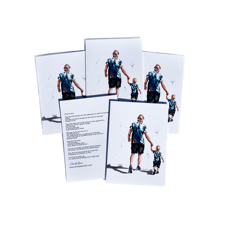 “Gently Led” Father Son Prayer Print & Cards