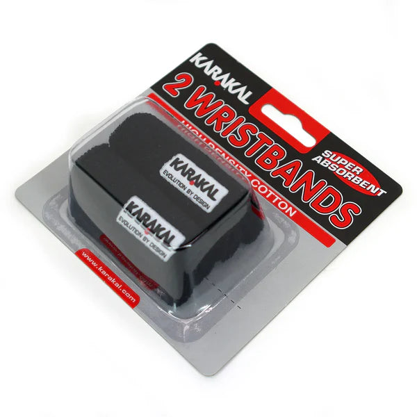 Sports Wristbands Karakal Black (Pair)