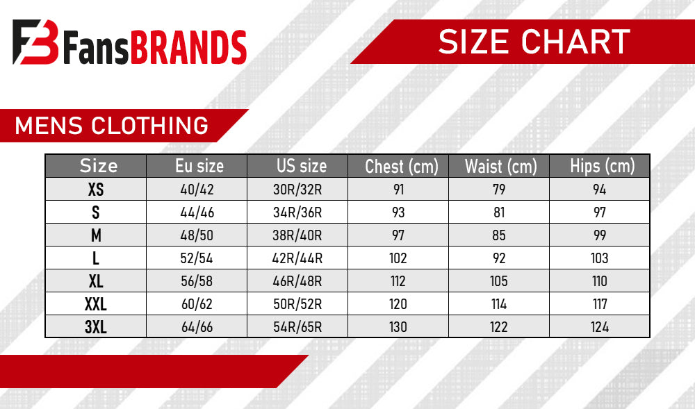 Men's suit size chart - FansBRANDS