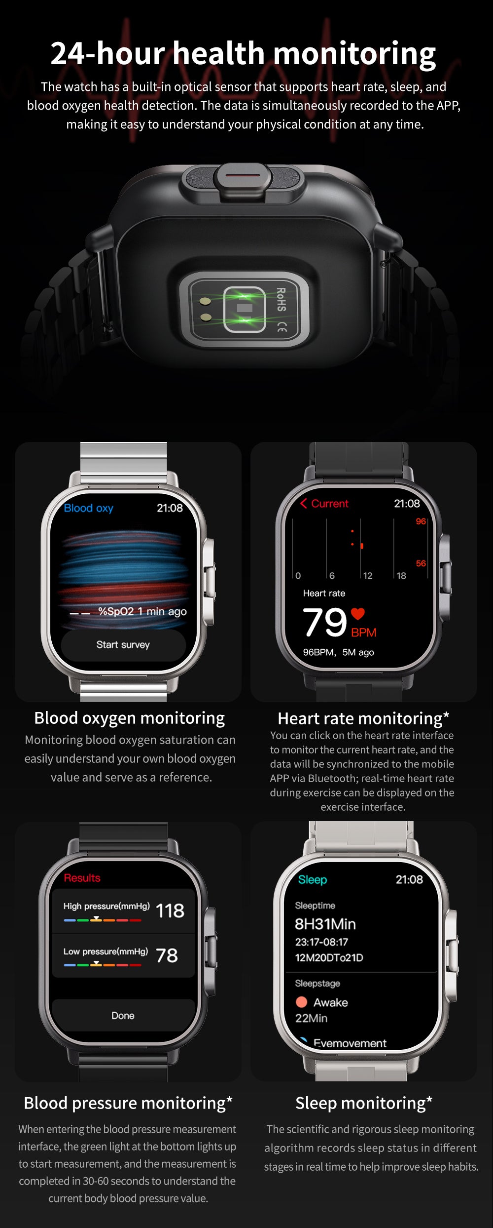 506 Smart Watch openklapbaar ontwerp met revolutionaire 2-in-1-technologie
