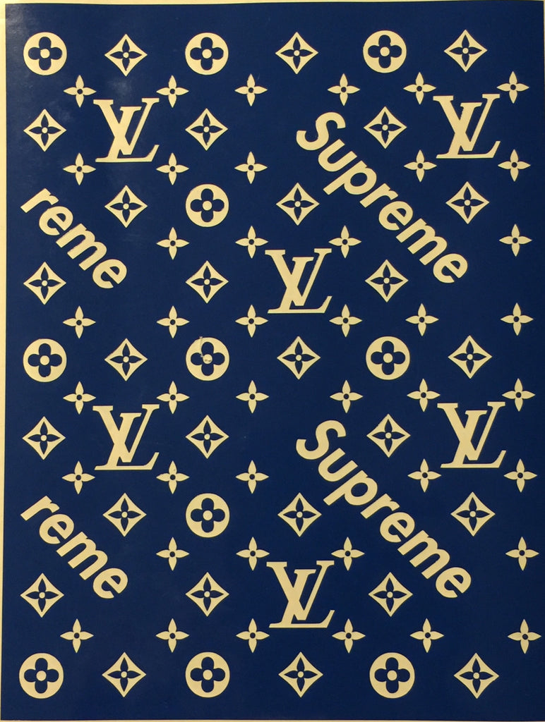 Supreme Louis Vuitton Wallpaper Blue