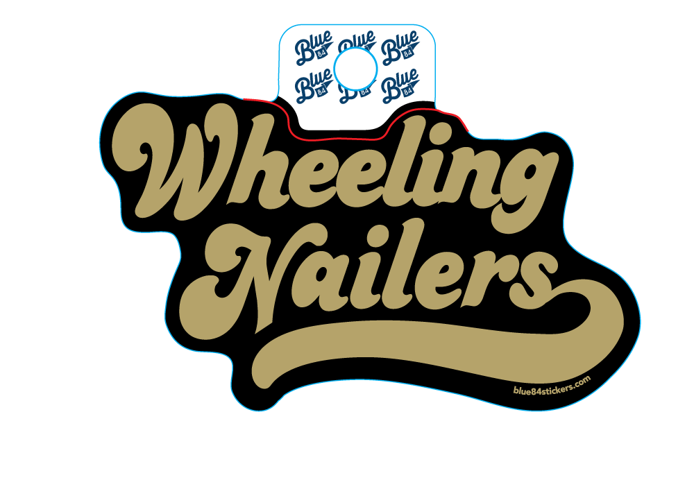  Wheeling Nailers Script Sticker 