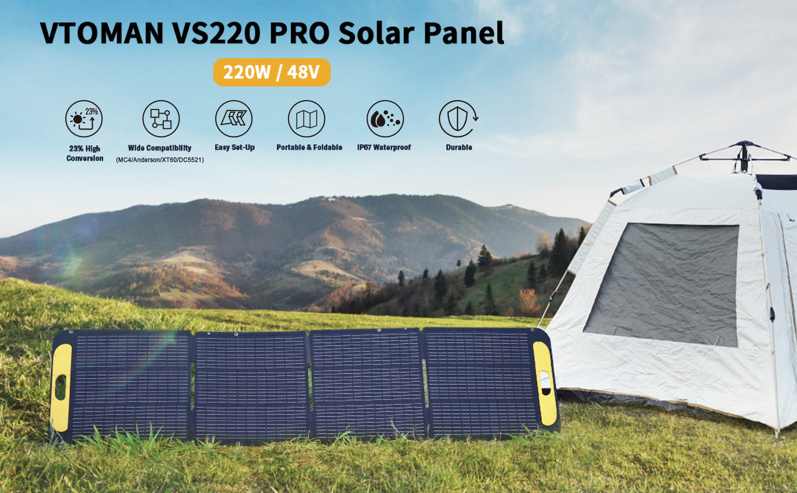 VTOMAN VS220 Pro Solar Panel