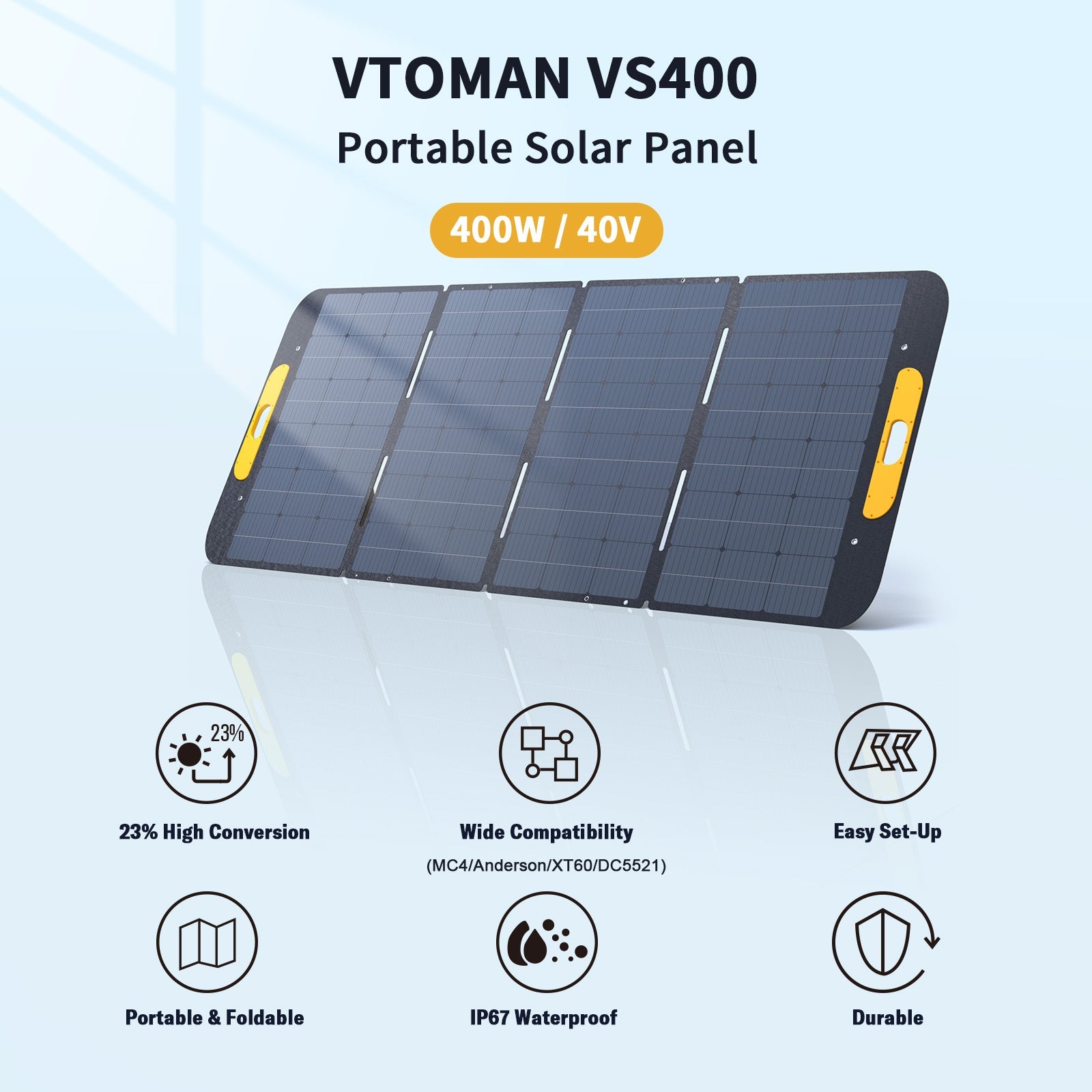 VTOMAN 400W Foldable Portable Solar Panels - CA.VTOMAN product image