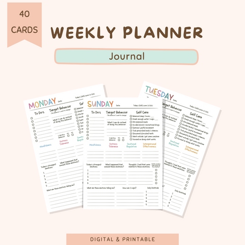 DBT WEEKLY PLANNER THRIVE TODAY