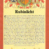 Rubinlicht Surname Scroll