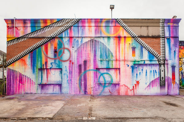 RISK ONE mural for HUE Mural Festival in Houston Texas