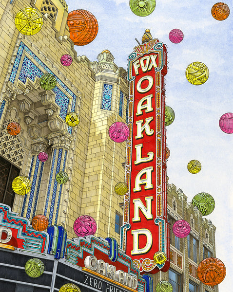 Ricky Watts Illustration - Oakland-FoxTheater