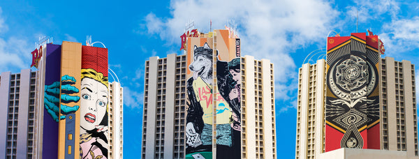 Life Is Beautiful Murals by Shepard Fairey in Las Vegas