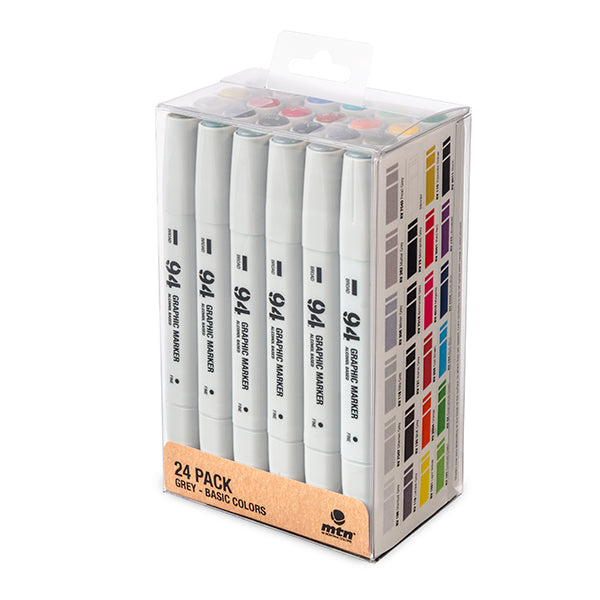 Prismacolor 3721 Premier Double-Ended Art Markers, Fine and Chisel Tip, 24-Count