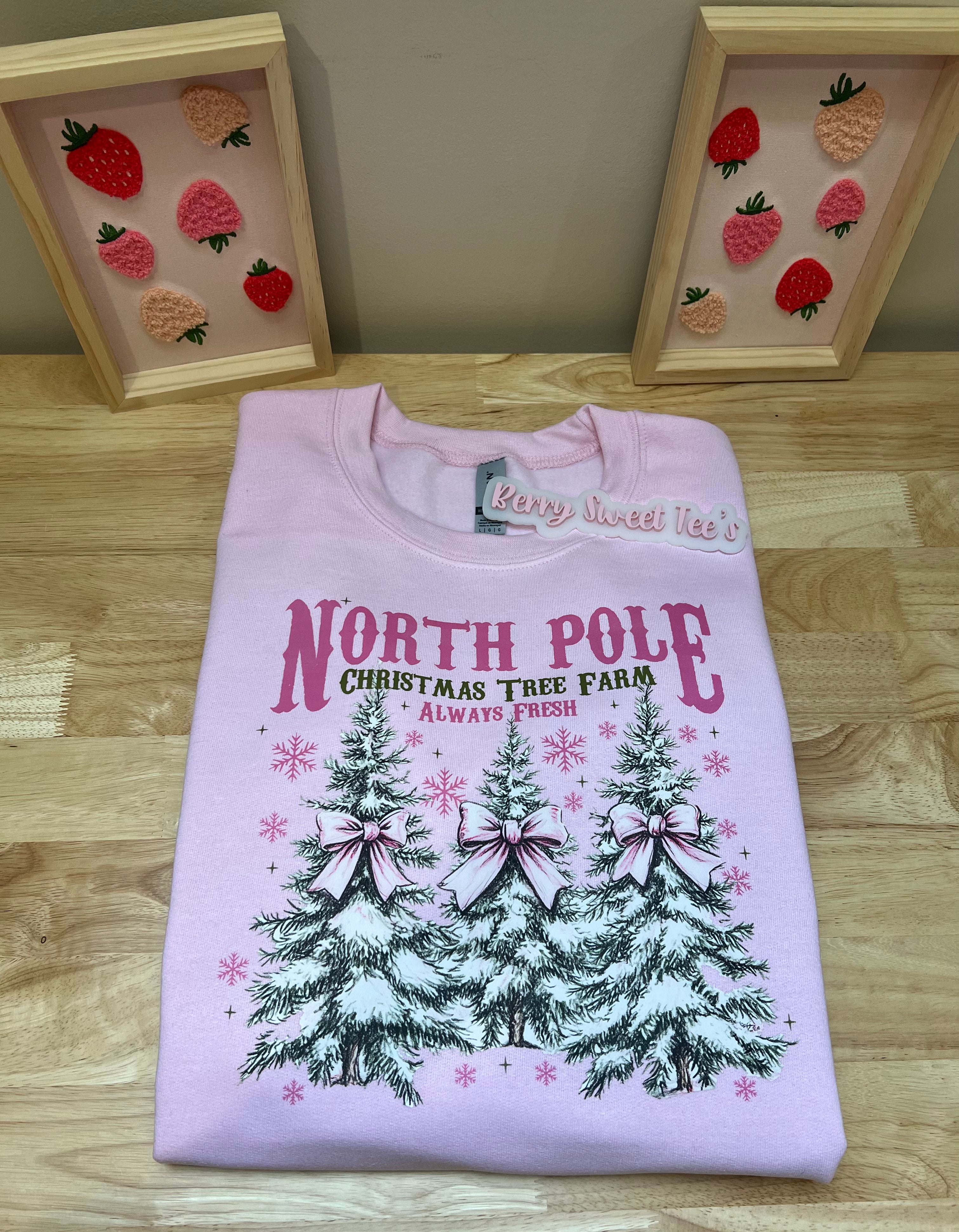 “North Pole Christmas Tree” CREWNECK