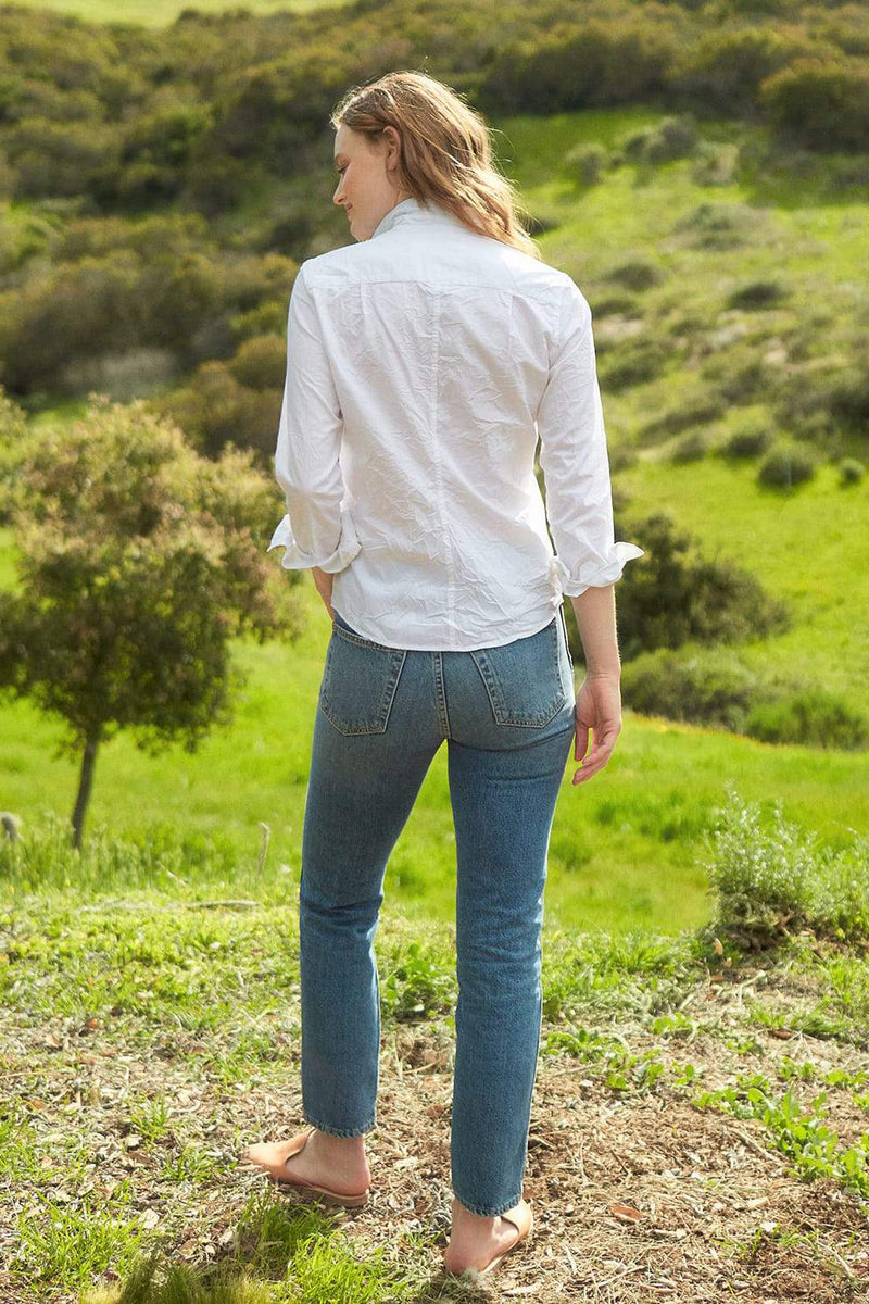 Frank Eileen Barry Shirt In White Poplin Alys Grace