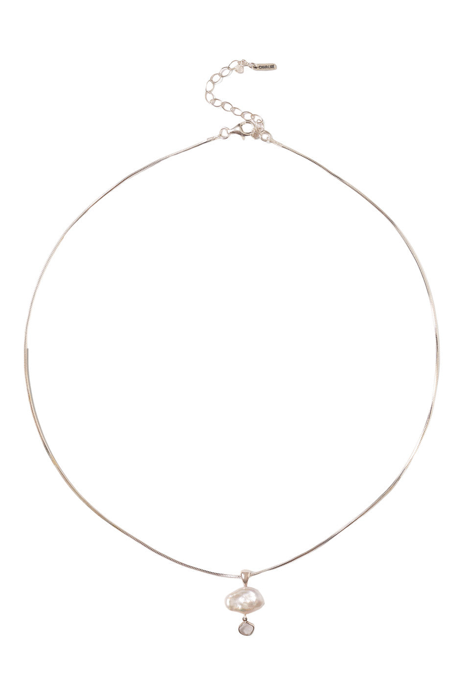 Chan Luu Bar Diamond Necklace in Silver