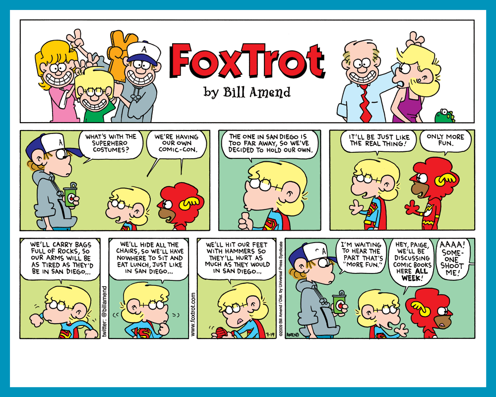 Signed Print Comic Con Fun By Bill Amend The Foxtrot Store 