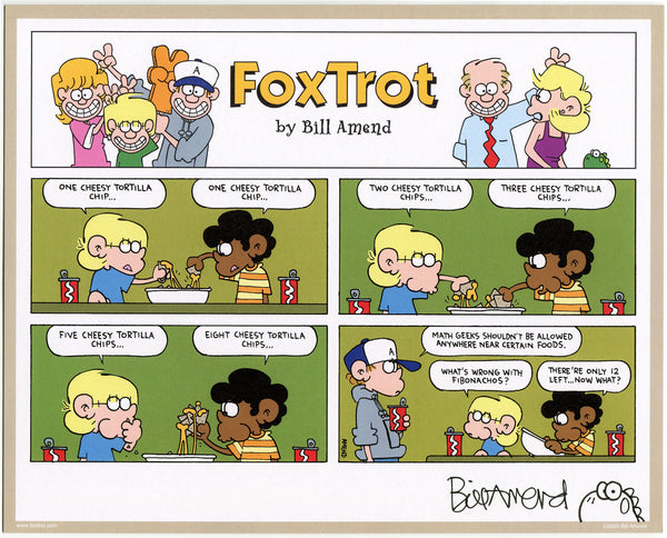 Fibonachos Signed Print Foxtrot Comic By Bill Amend – The Foxtrot Store