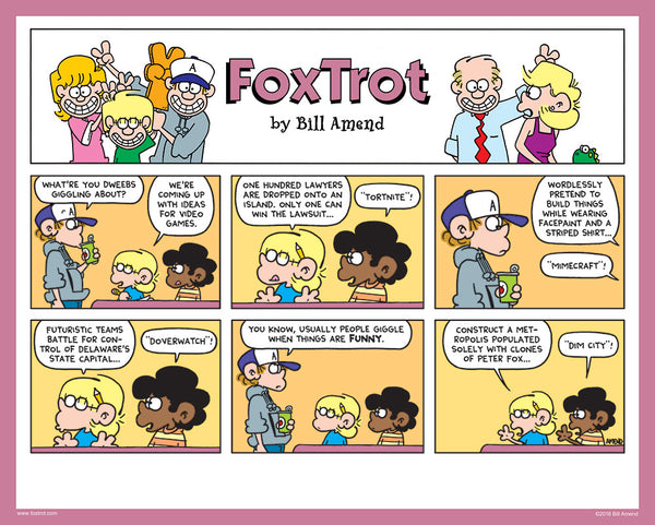 Dim City Signed Print Foxtrot Comic By Bill Amend The Foxtrot Store