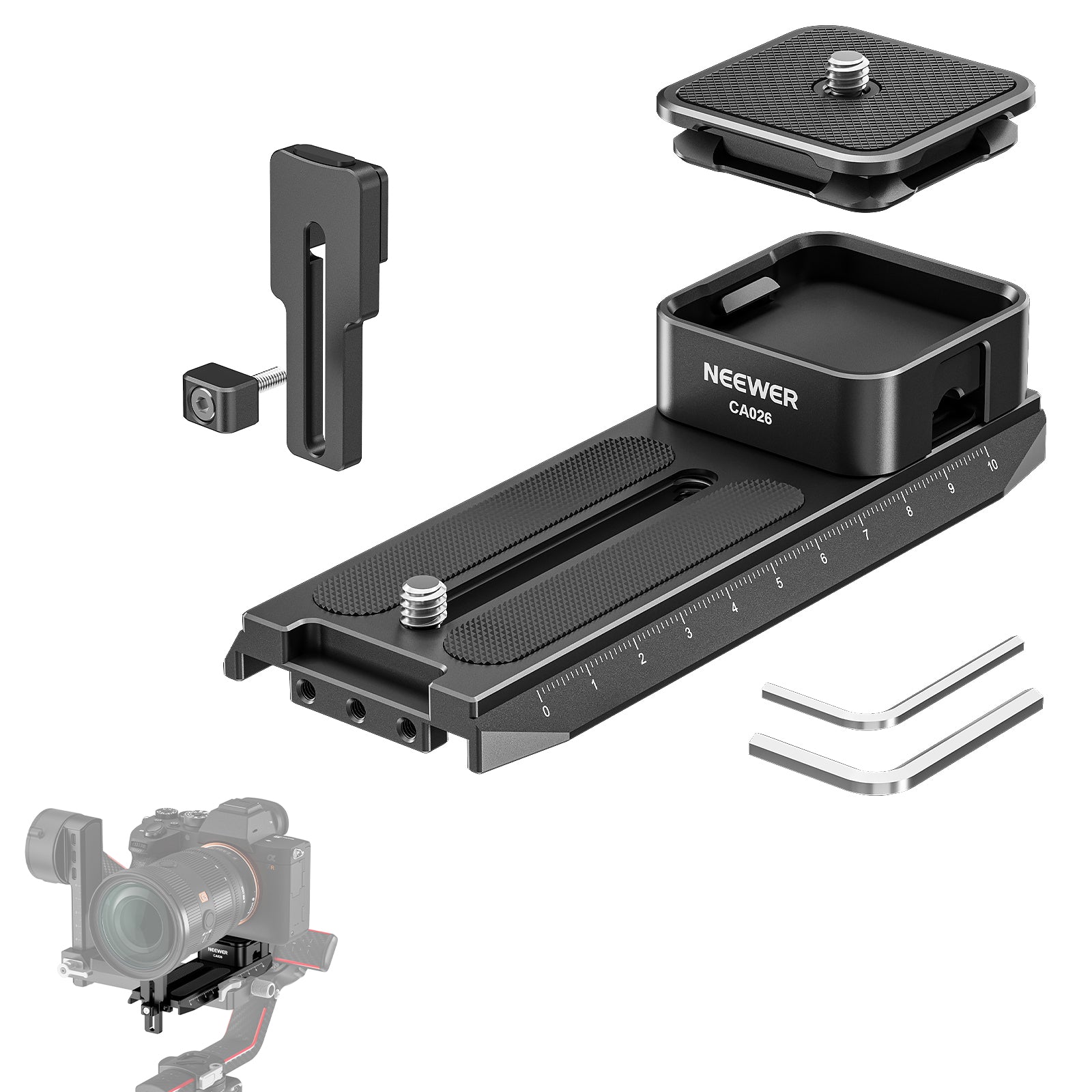 NEEWER CA026 Système de fixation rapide pour DJI RS 2 RSC 2 RS 3 RS 3 PRO
