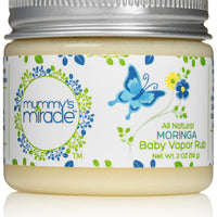 Mummy's Miracle Moringa Baby Vapor Rub 2oz Mild All Natural Chemical-Free For Infants, Kids and Adults with sensitive skin.