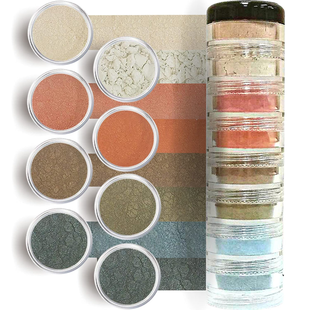 Mineral Loose Powder Makeup Eyeshadow Palette Kit | Pure Organic Natural Pigment Minerals