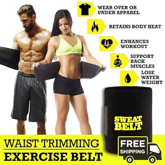 Sweat Slim Belt Free Size for Man and Women Fat Burning Sauna Waist Tr –  Acelemart