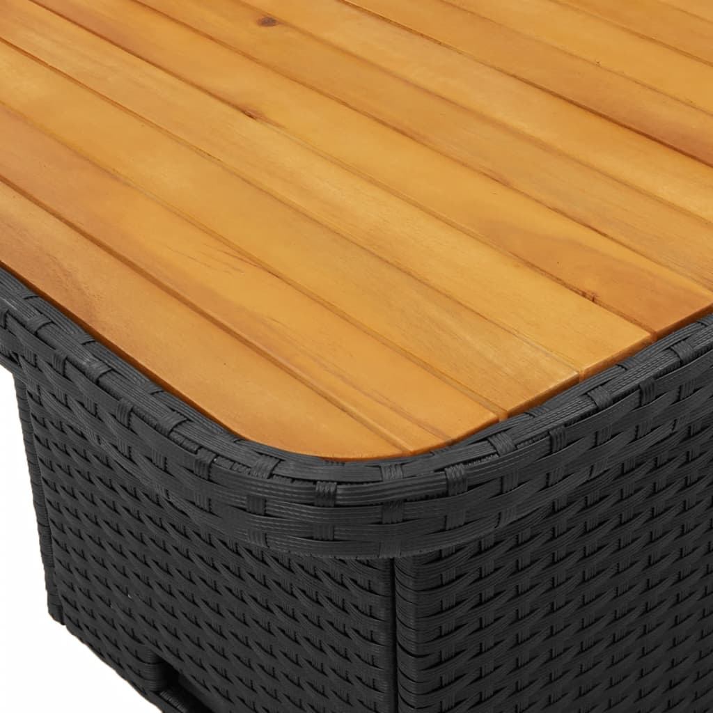 Tuinset Met Kussens Poly Rattan Zwart