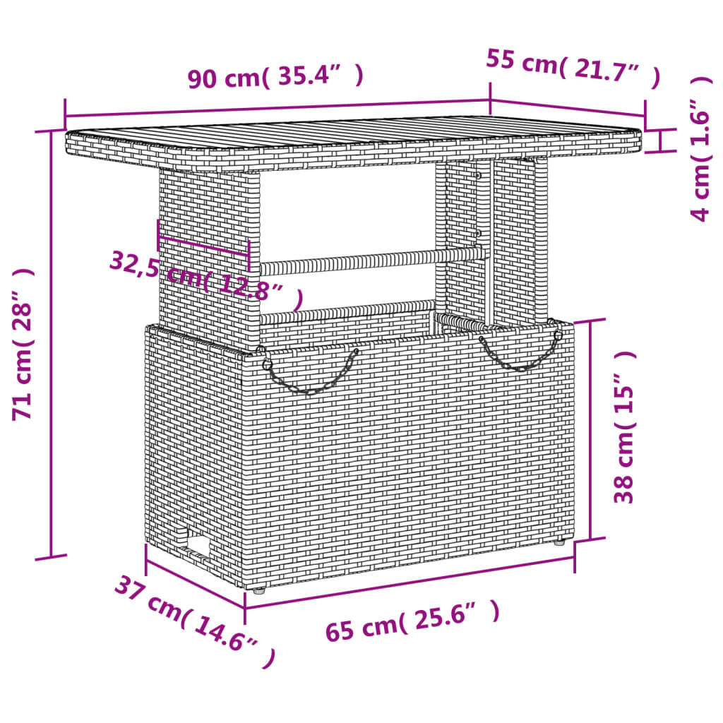 Tuinset Met Kussens Poly Rattan Zwart