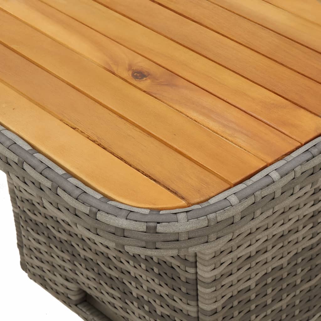 Tuinset Met Kussens Poly Rattan Grijs