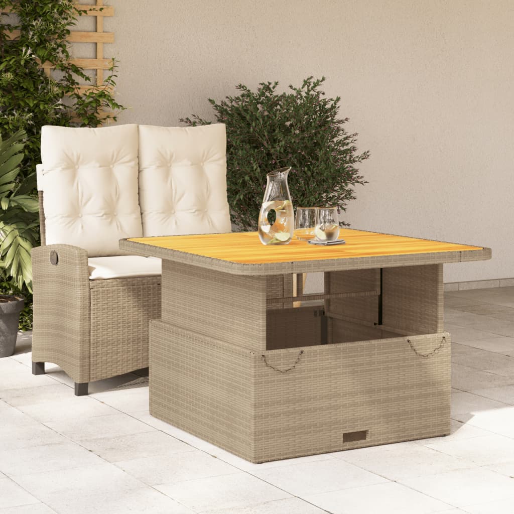 Tuinset Met Kussens Poly Rattan Beige