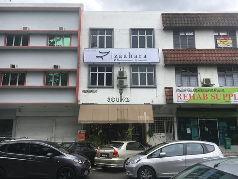 Zaahara - The Zaahara Telekung. Image shows the exterior of Zaahara Headquarters (HQ) in Subang Jaya, Selangor. 