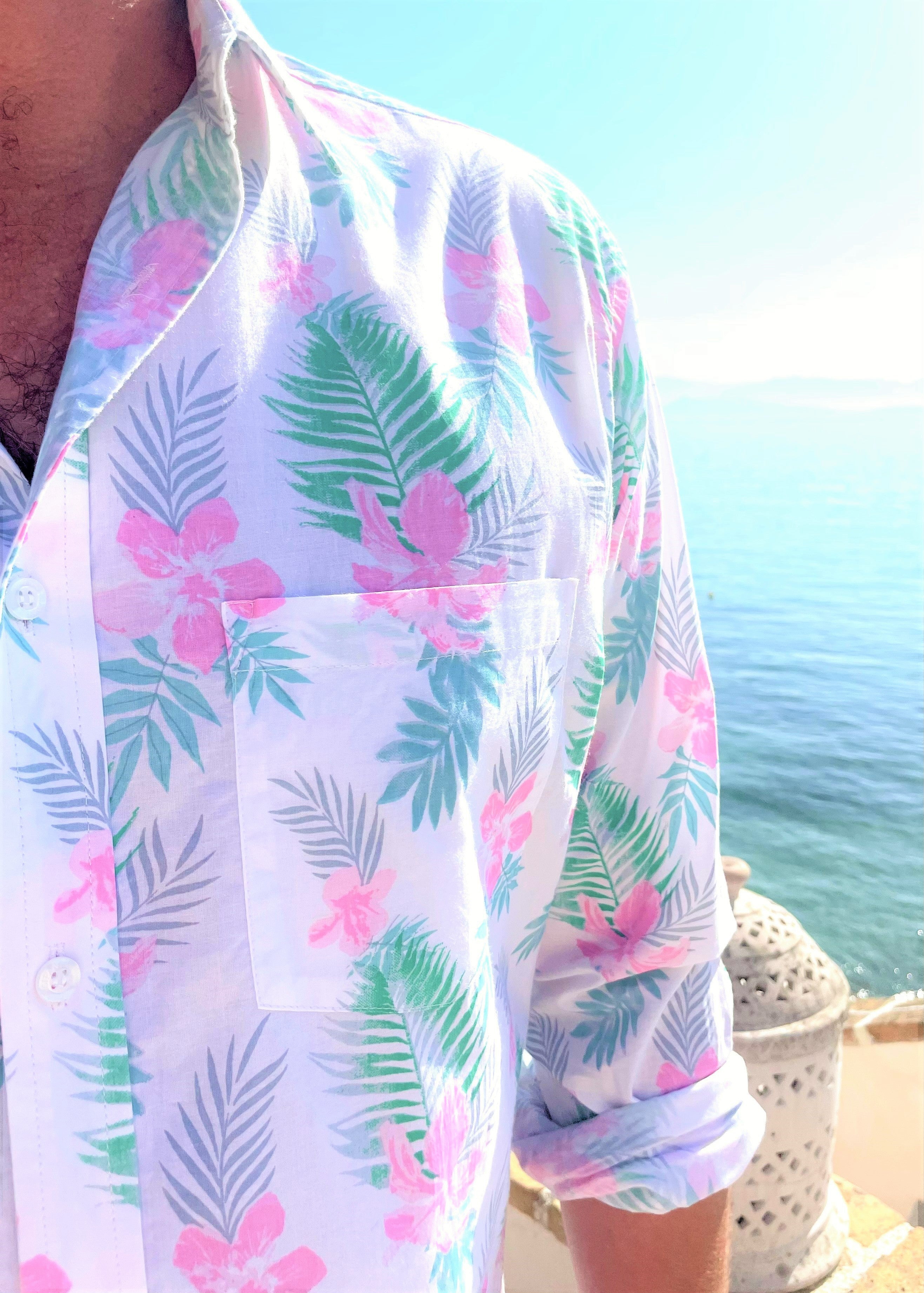 Frangipani Men's Shirts - Colourful Printed shirts to live in