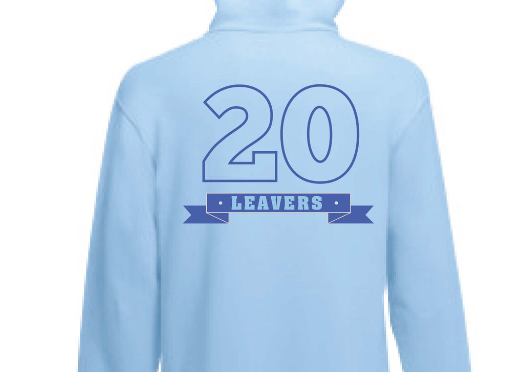 sky blue leavers hoodie