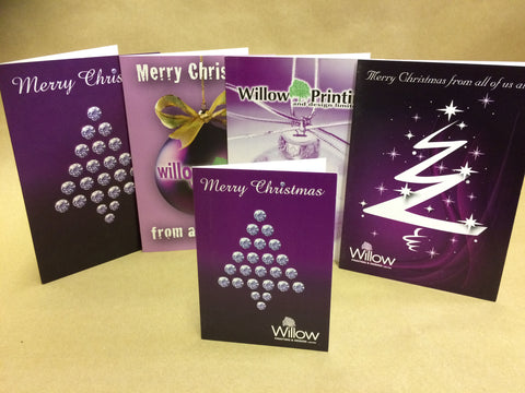 Christmas Cards For Business Or Home With Diamonds To Create The Spark Willow Printing Design