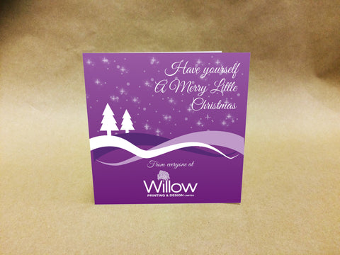 Christmas Cards For Business With Logo Company Name Personal Messag Willow Printing Design