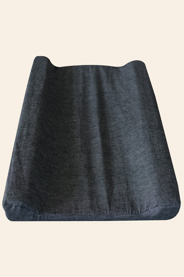 Charcoal Washed Cotton Changing Mat Cover