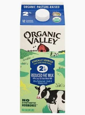 Organic Valley Reduced Fat 2% Milk, Ultra Pasteurized, Half Gallon - Veruca Valley Center