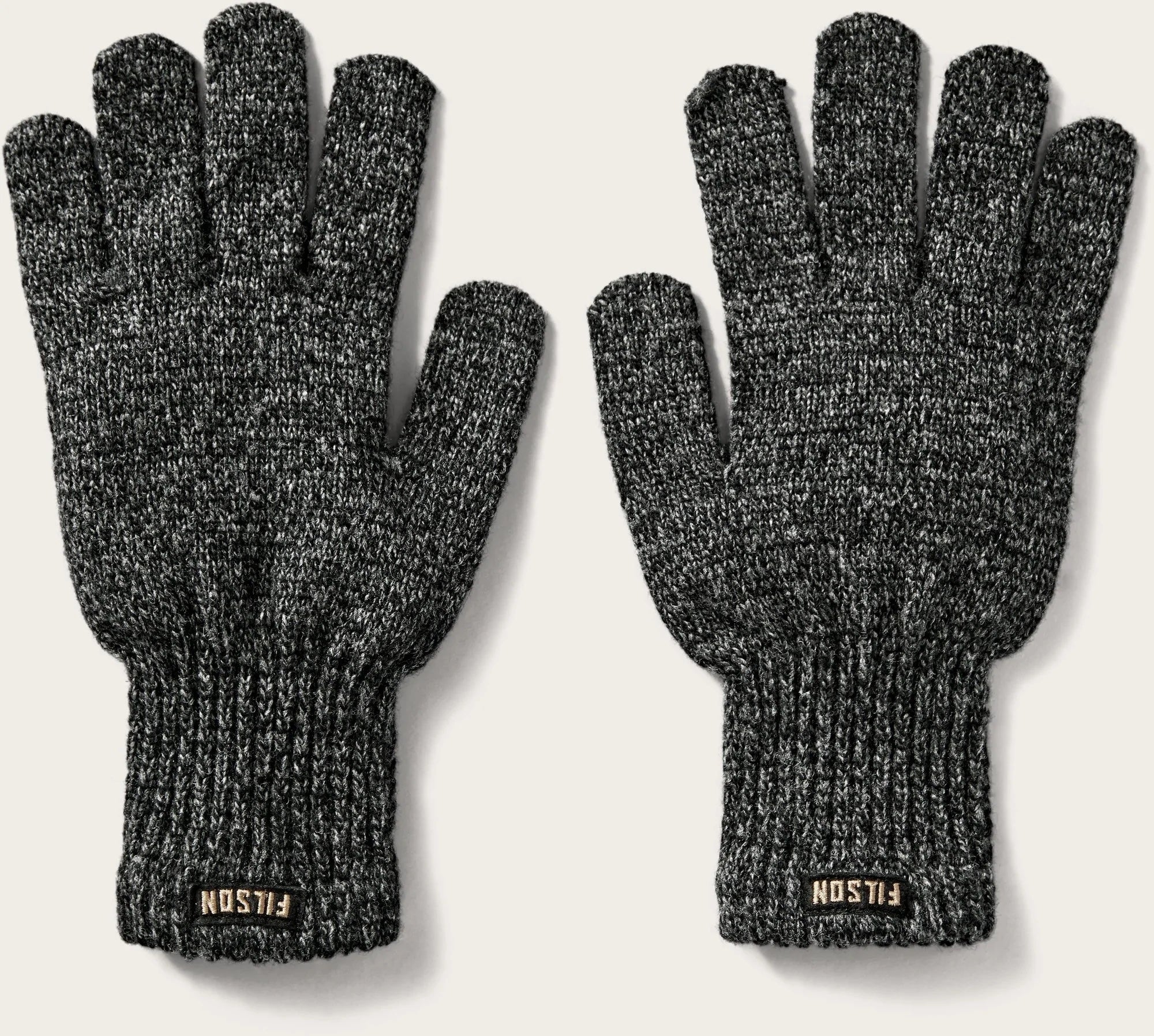 Finger Knit Gloves, Charcoal