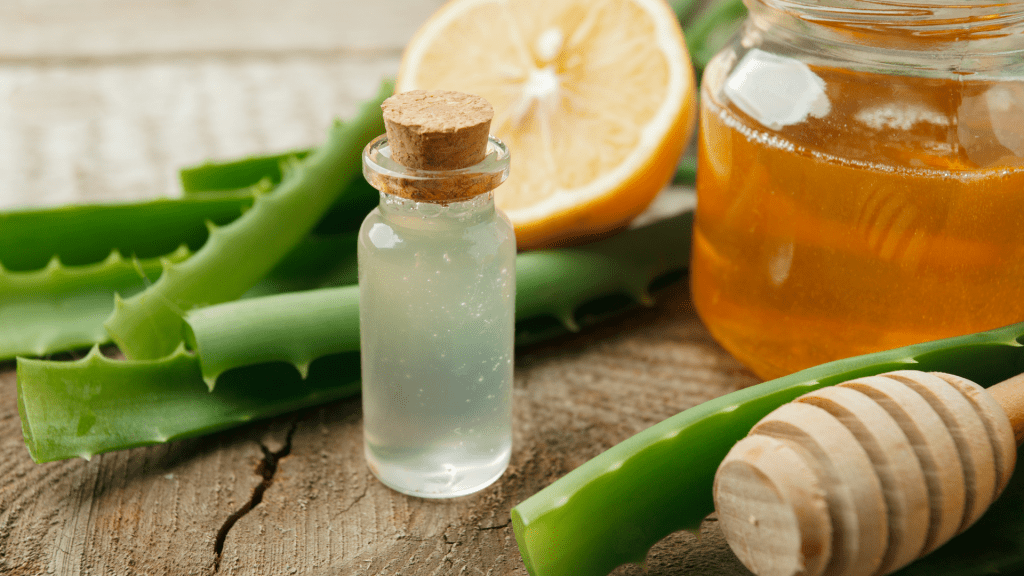 Hair mask with lemon juice and aloe vera