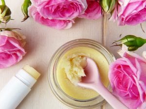 Shea butter and flowers